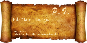 Péter Ibolya névjegykártya