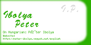 ibolya peter business card